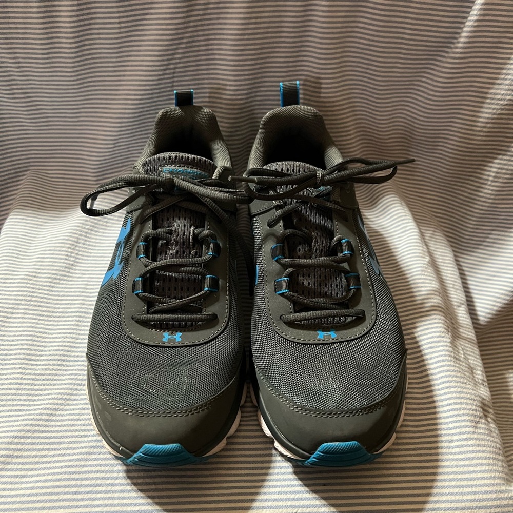 Under Armor Gray and Blue Sneakers